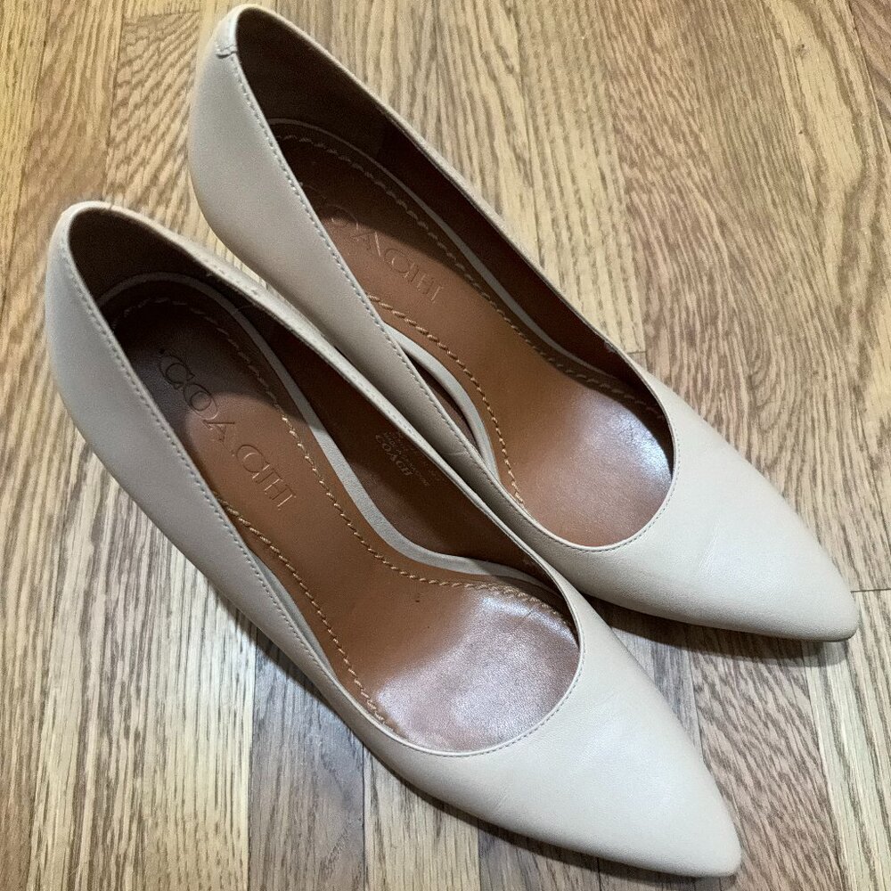 Coach Pumps - Beechwood Nude/Cream Color (4" Heels)